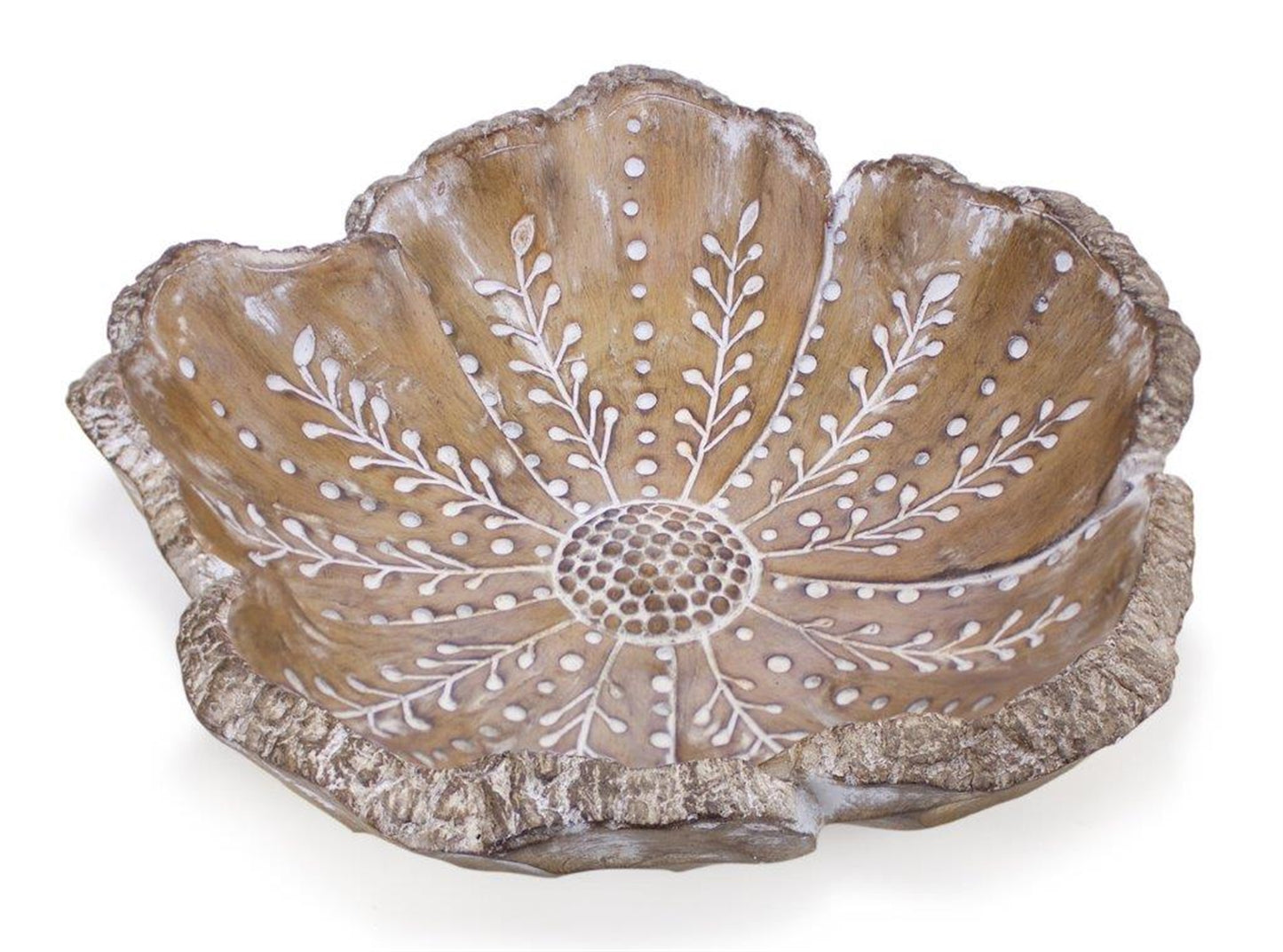 Carved Flower Bowl
