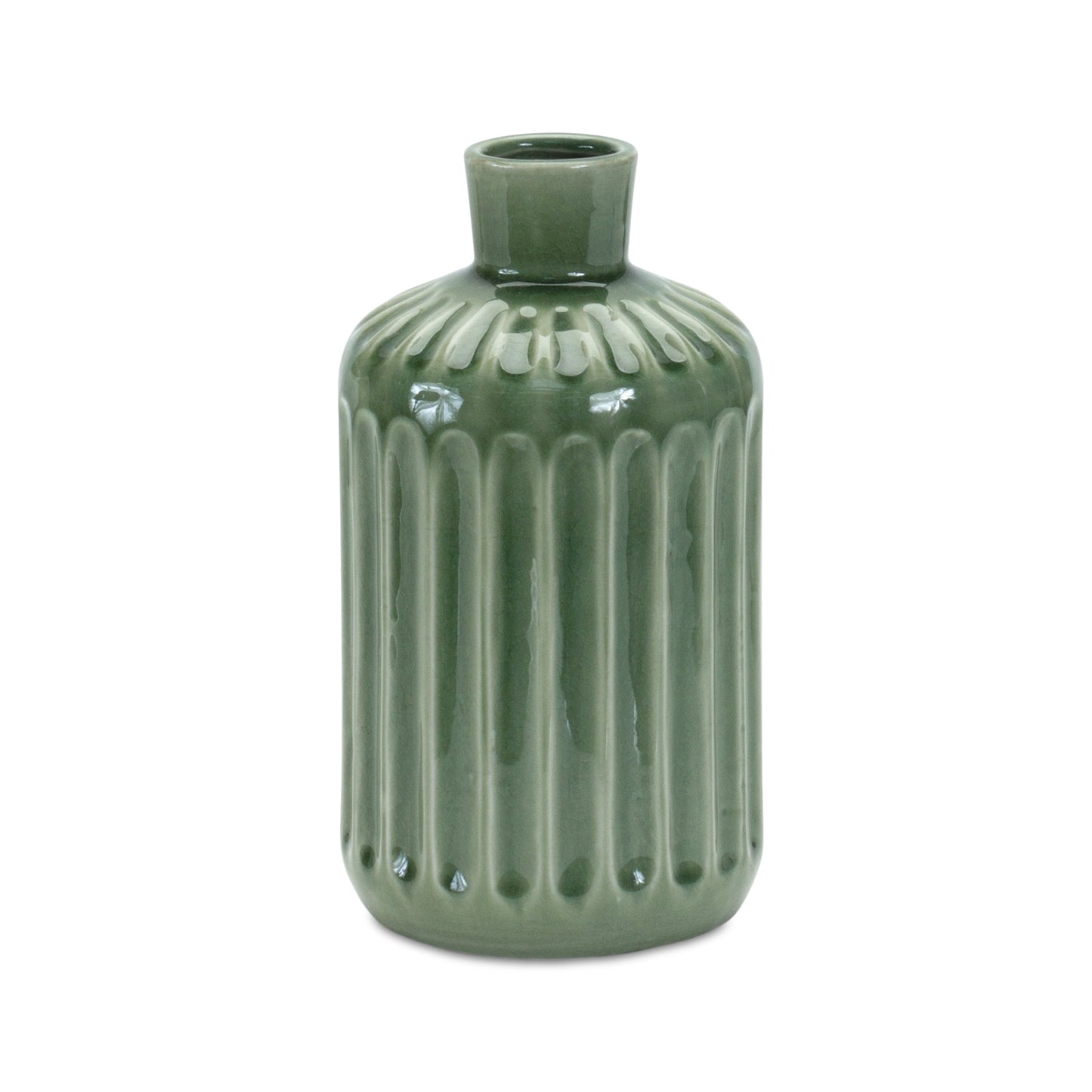 Spring Green Vase 9in