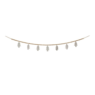 Tree & Bead Garland White