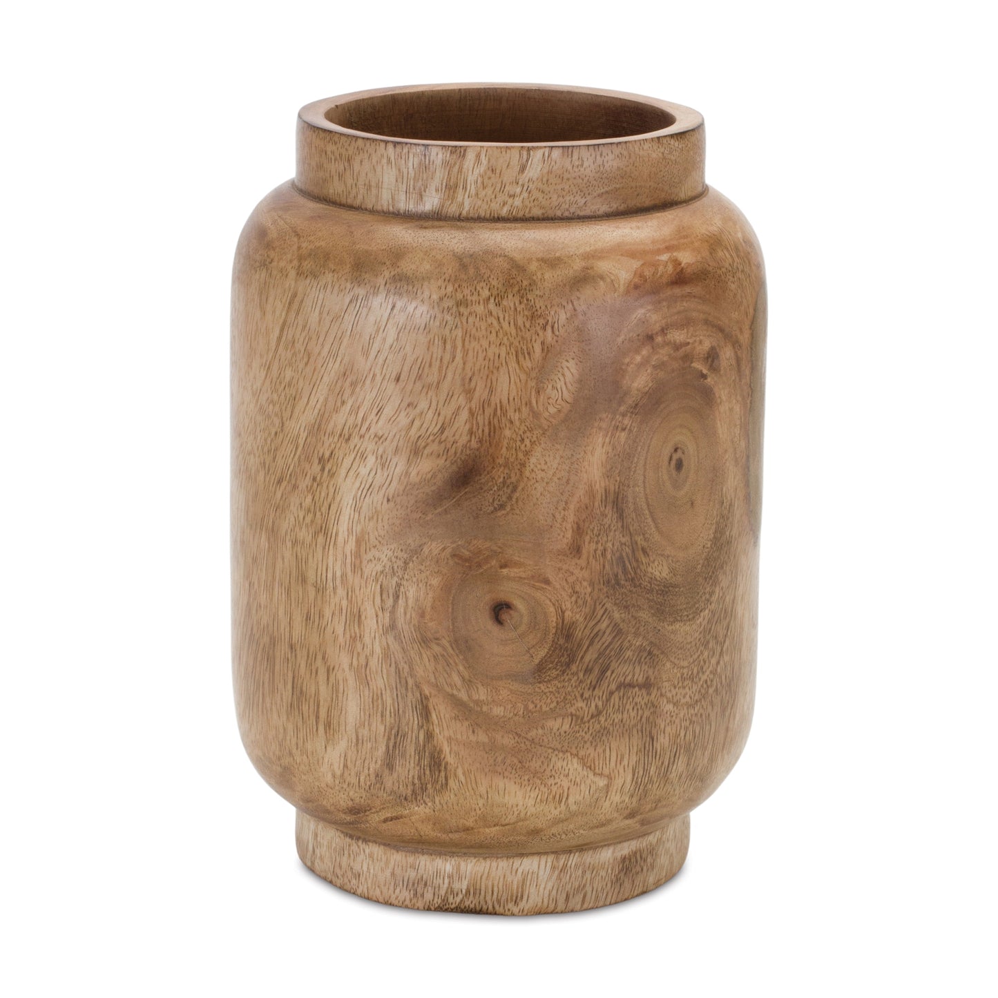 Wood Vase 8in