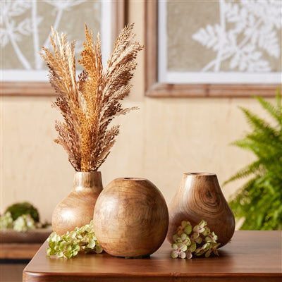 Wood Bud Vases - Set of 3