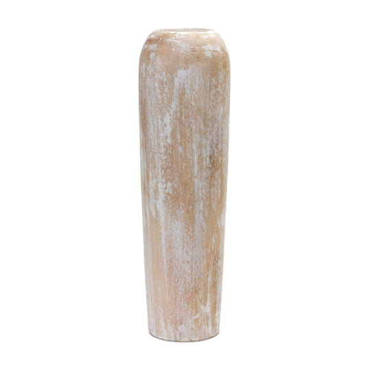 Tall Wood Floor Vase
