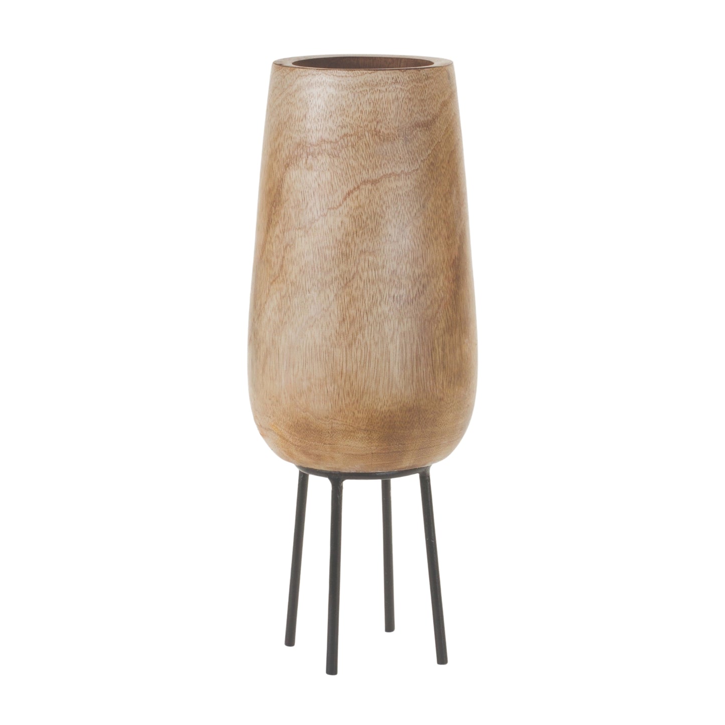 Wood Vase on Stand