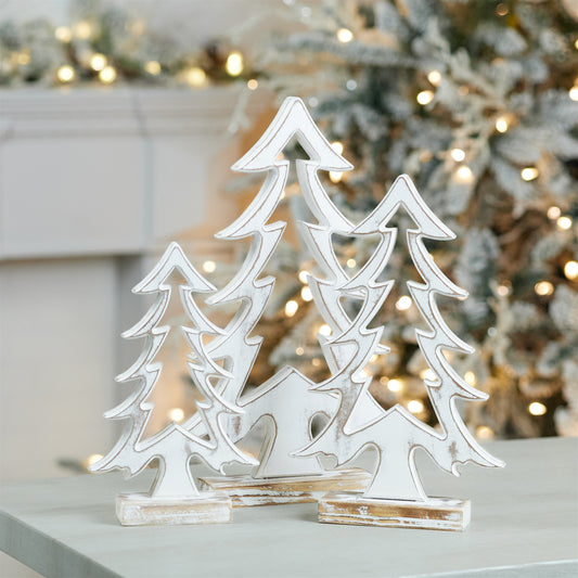 Whitewash Cutout Tree