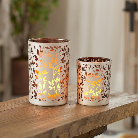 Floral Cutout Candle Holder
