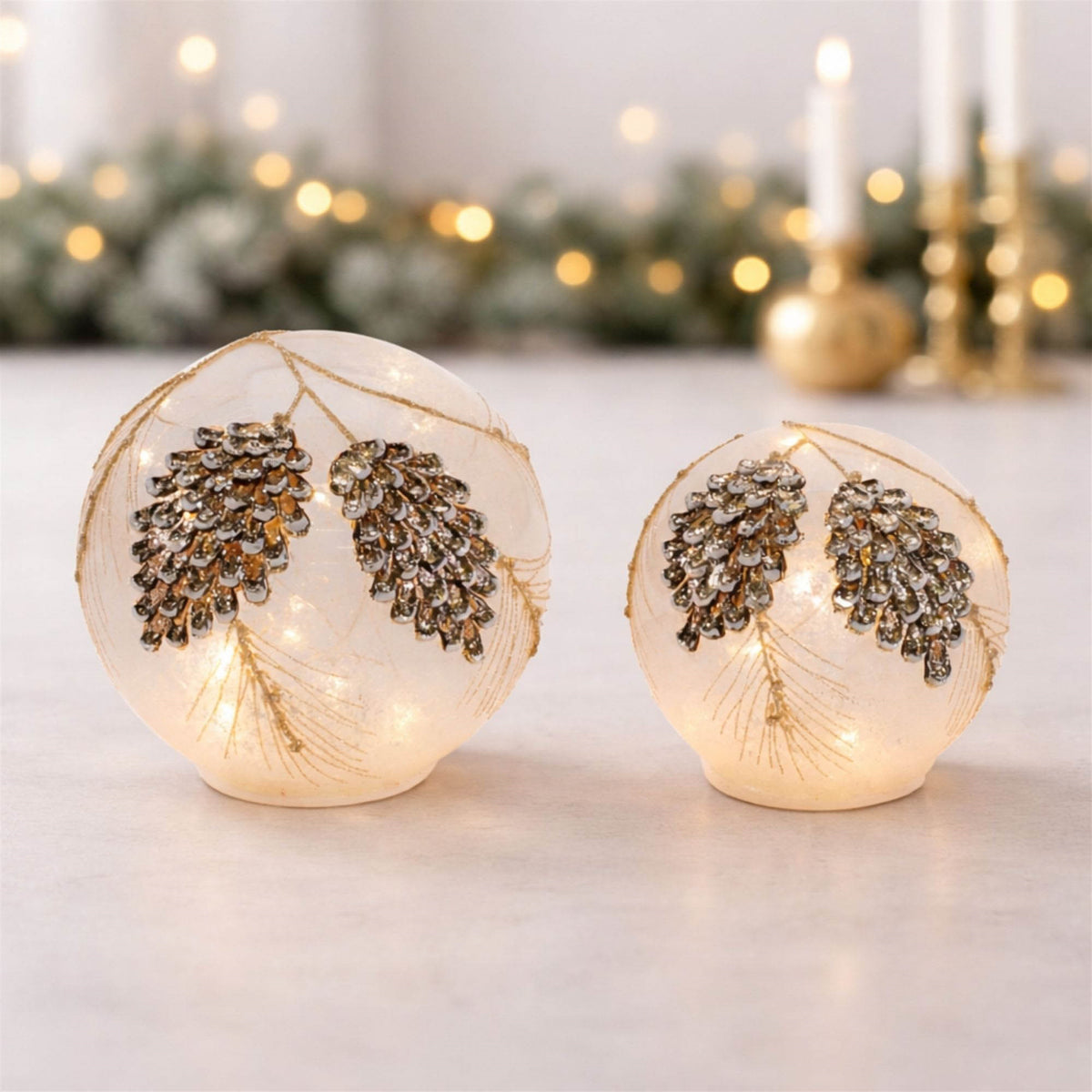 LED Pine Globe