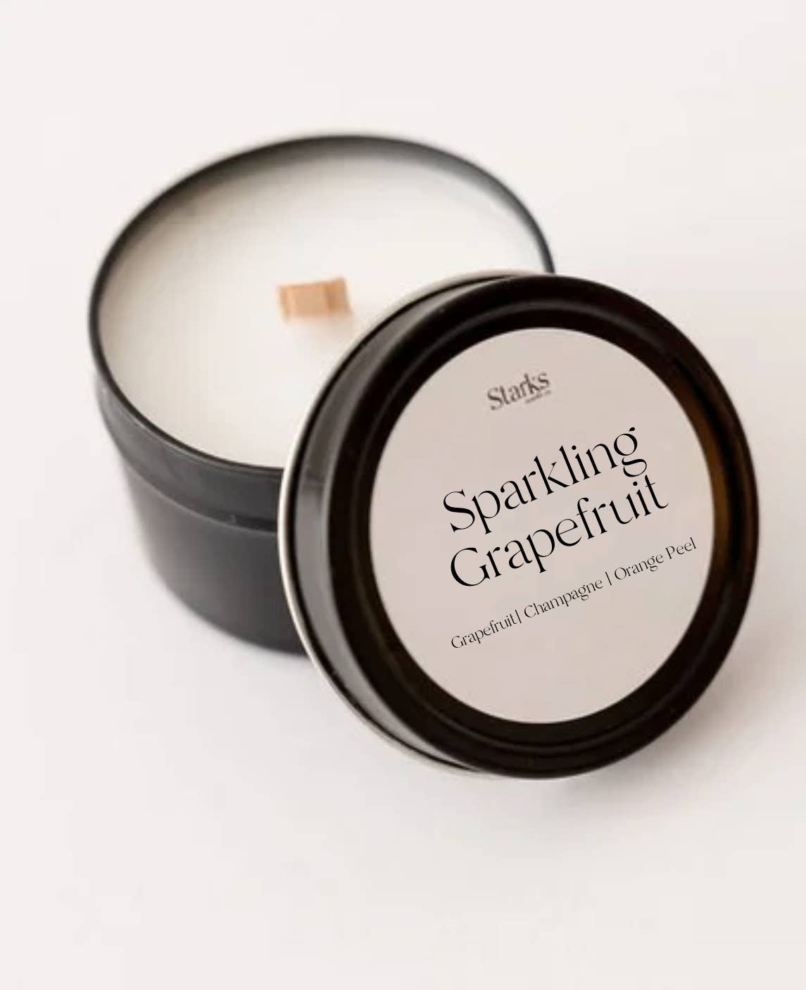 Sparkling Grapefruit 4  oz. Tin candle : Cotton wick