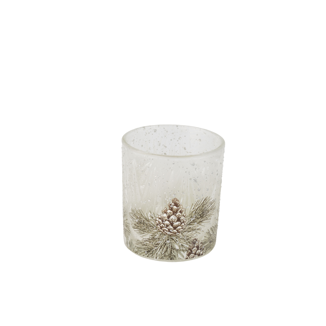 Frosted Pine Candle Holders