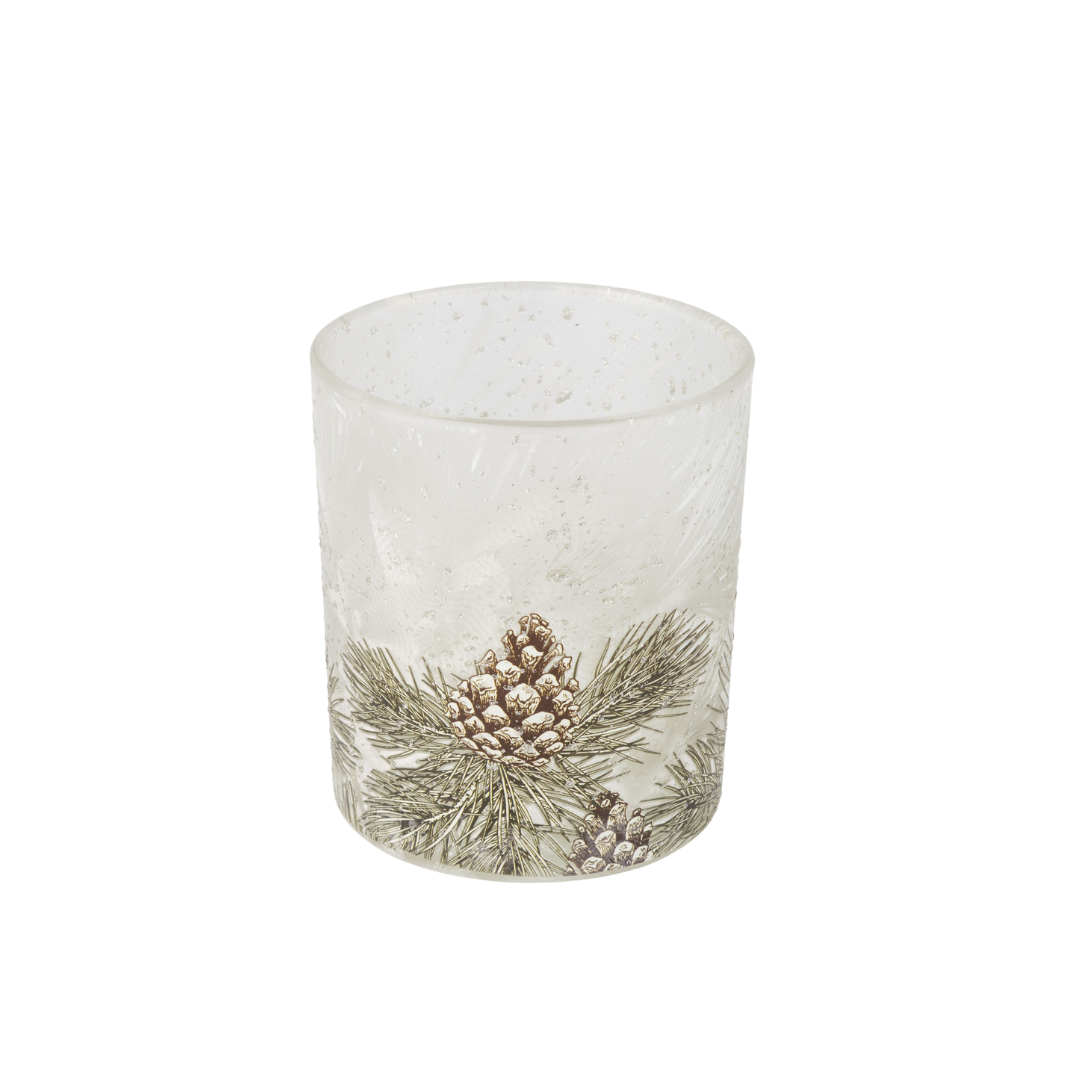 Frosted Pine Candle Holders