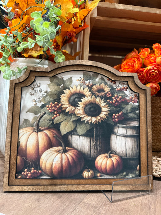 Provincial Sunflower Barrel Framed Art