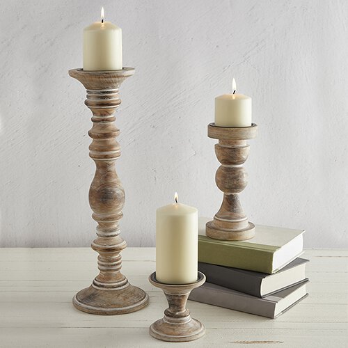 Turned Mango Candle Stand