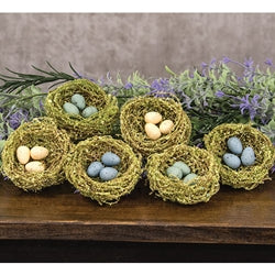 Speckled Eggs in Nest (Set of 6)  ONLINE EXCLUSIVE