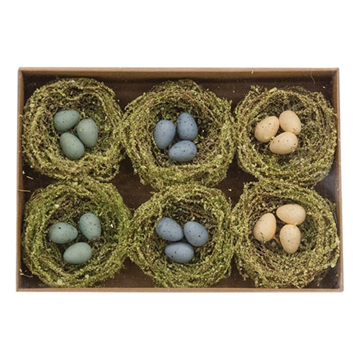 Speckled Eggs in Nest (Set of 6)  ONLINE EXCLUSIVE