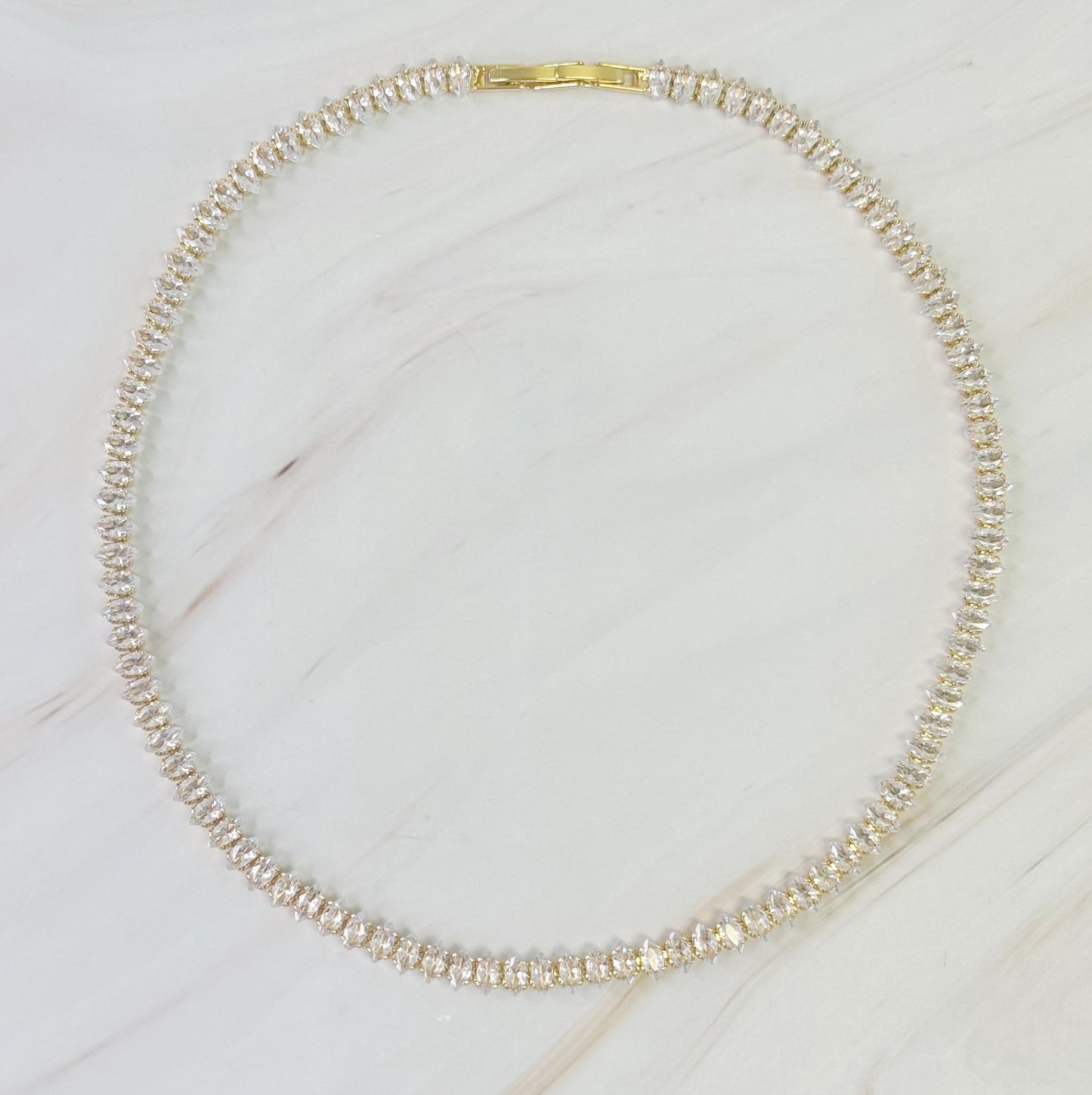 Marquise Cut Tennis Necklace (ONLINE EXCLUSIVE)
