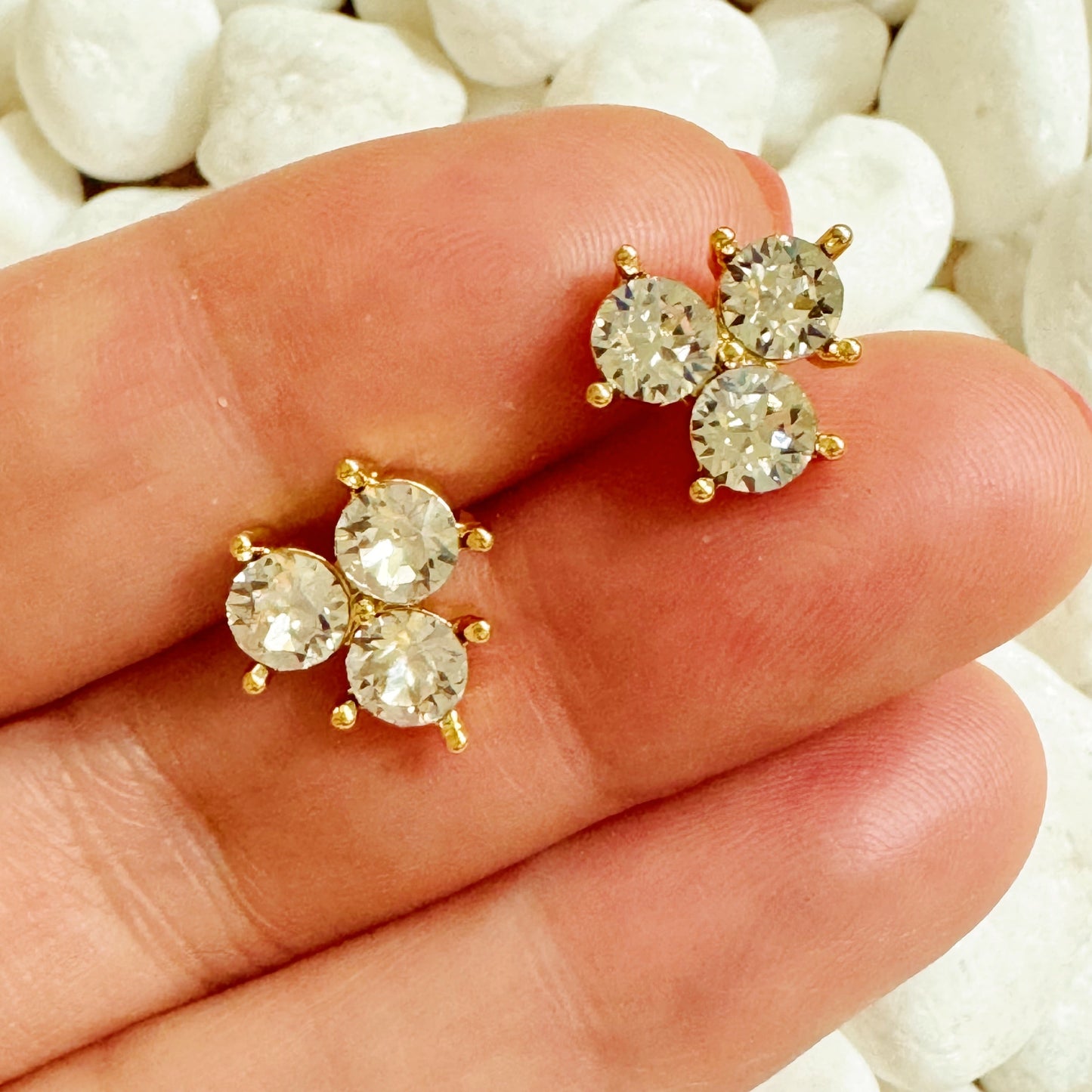 Crystal Trio Stud Earrings (ONLINE EXCLUSIVE)