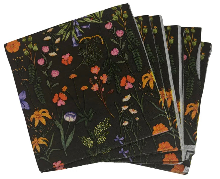 Boho Floral Cocktail Napkin