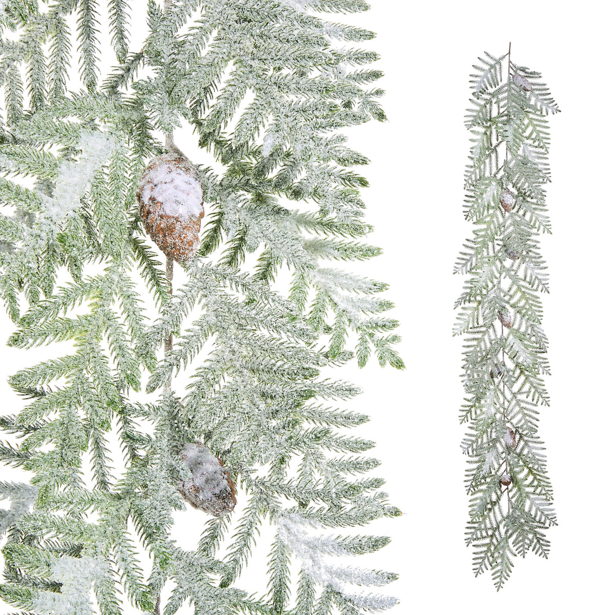 6 foot Iced Norfolk Pine Garland