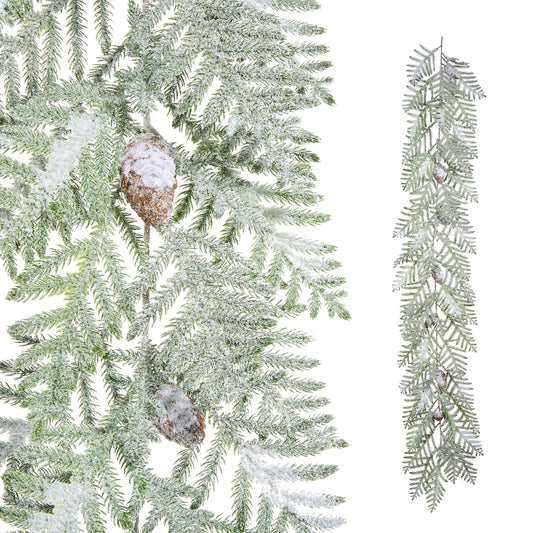 6 foot Iced Norfolk Pine Garland