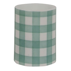 Gingham Pillar Battery Candle