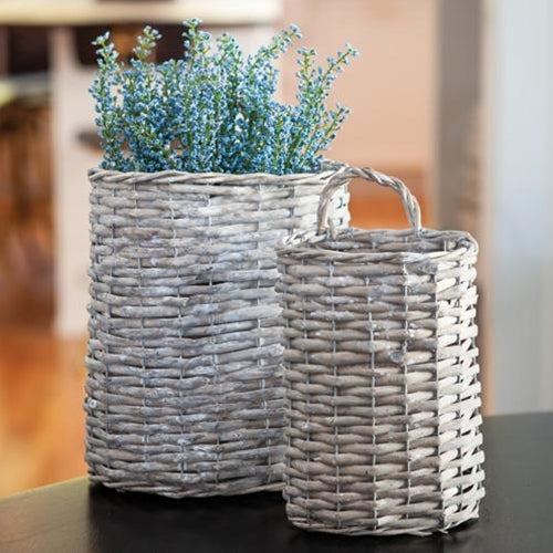 Gray Willow Baskets, Set of 2