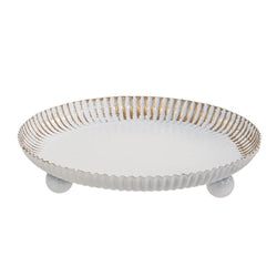 Antiqued White Raised Pan (ONLINE EXCLUSIVE)