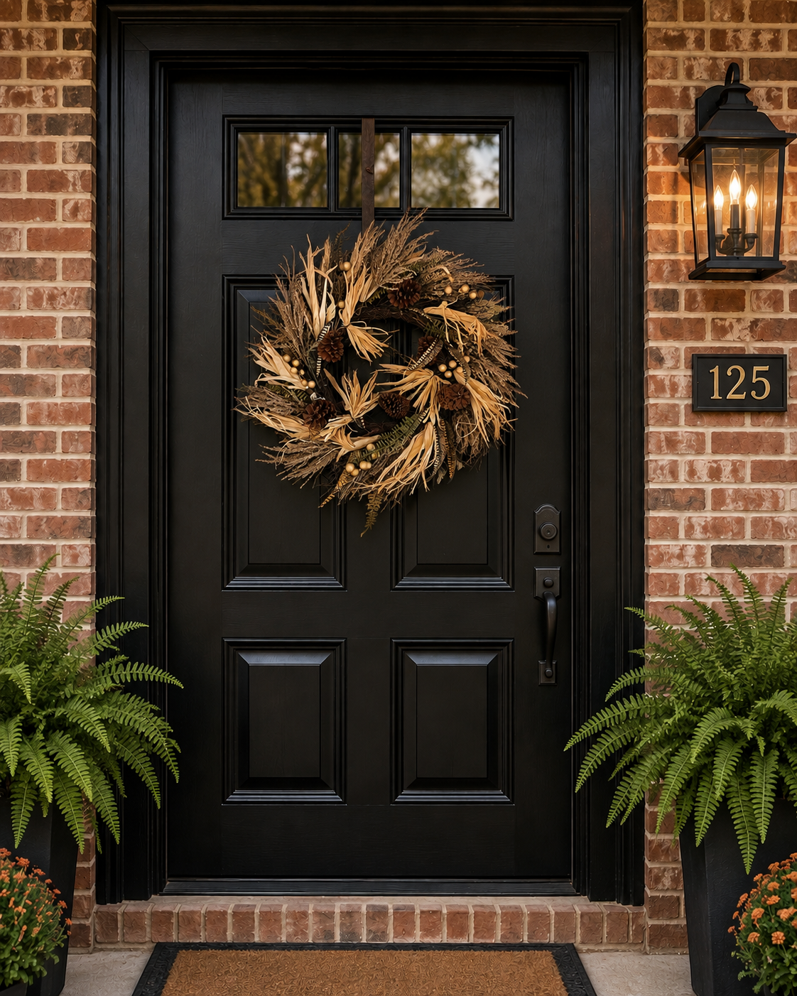 Cream Fall Leaf Pheasant Wreath