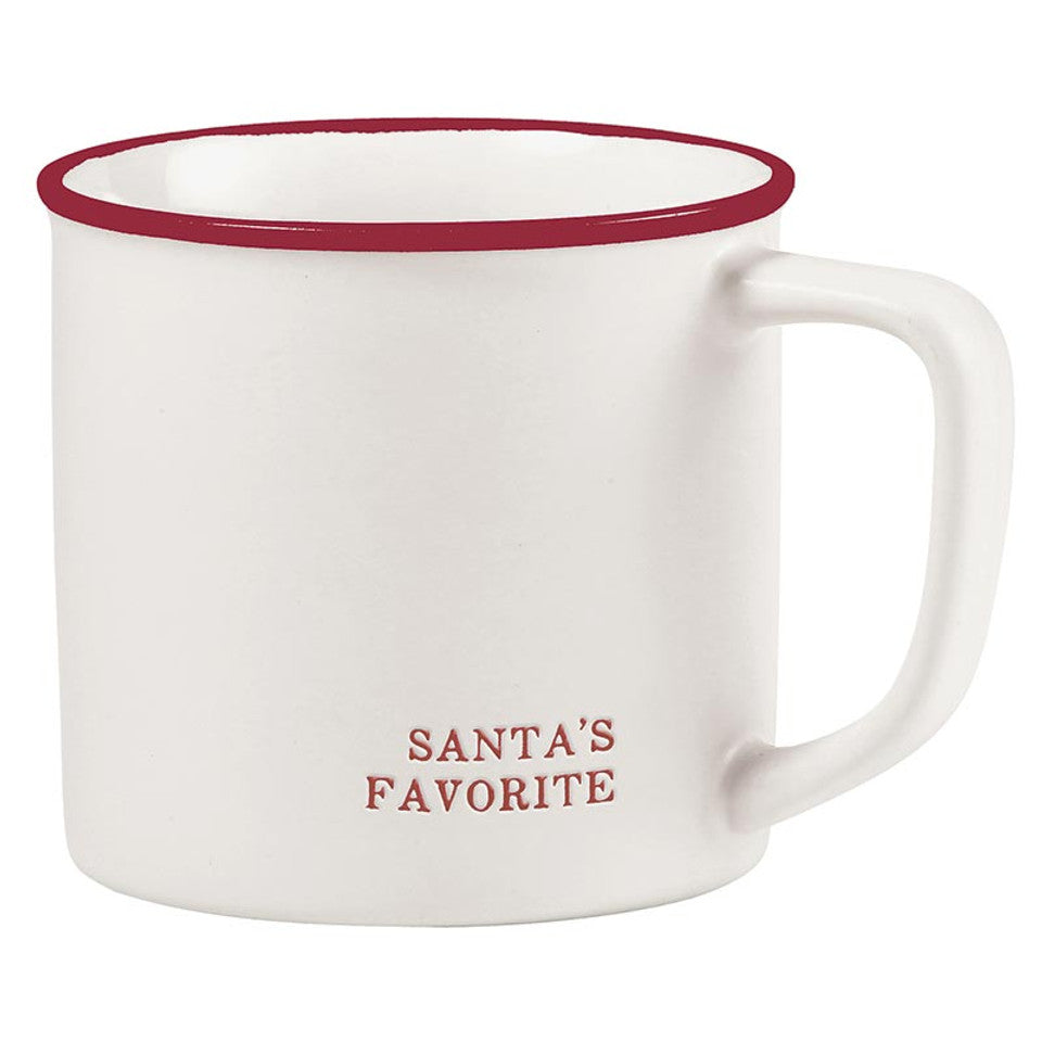 Holiday Mugs Red and White