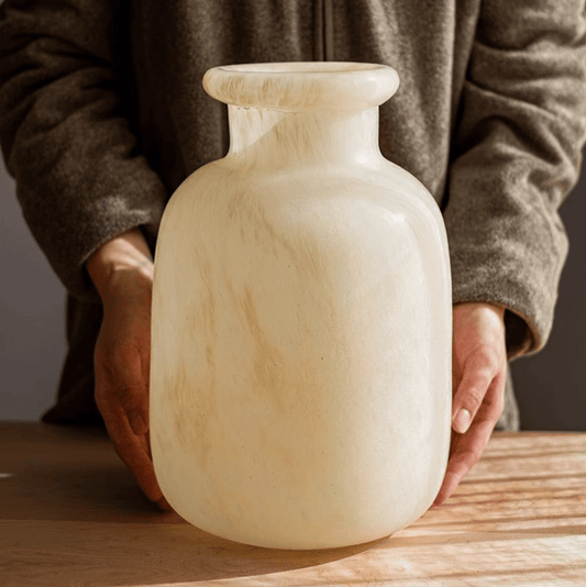Large Matte Frosted Glass Vase (ONLINE EXCLUSIVE)