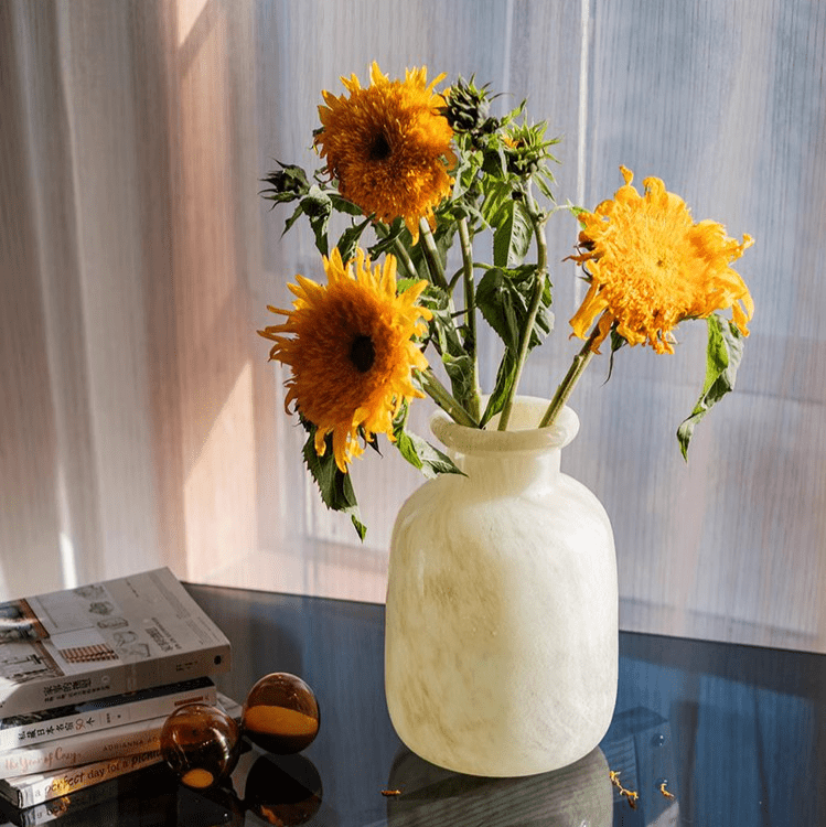 Large Matte Frosted Glass Vase (ONLINE EXCLUSIVE)