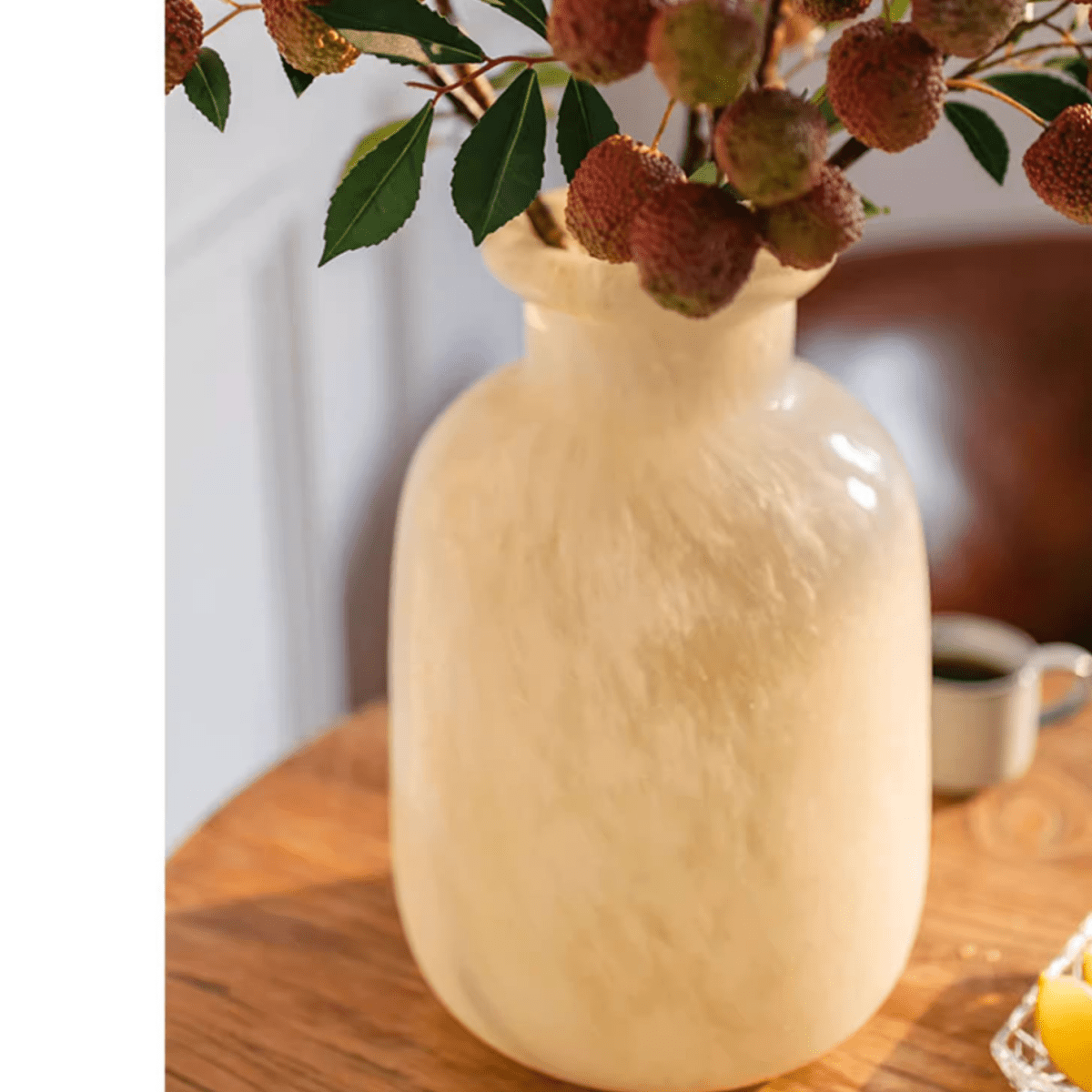 Large Matte Frosted Glass Vase (ONLINE EXCLUSIVE)