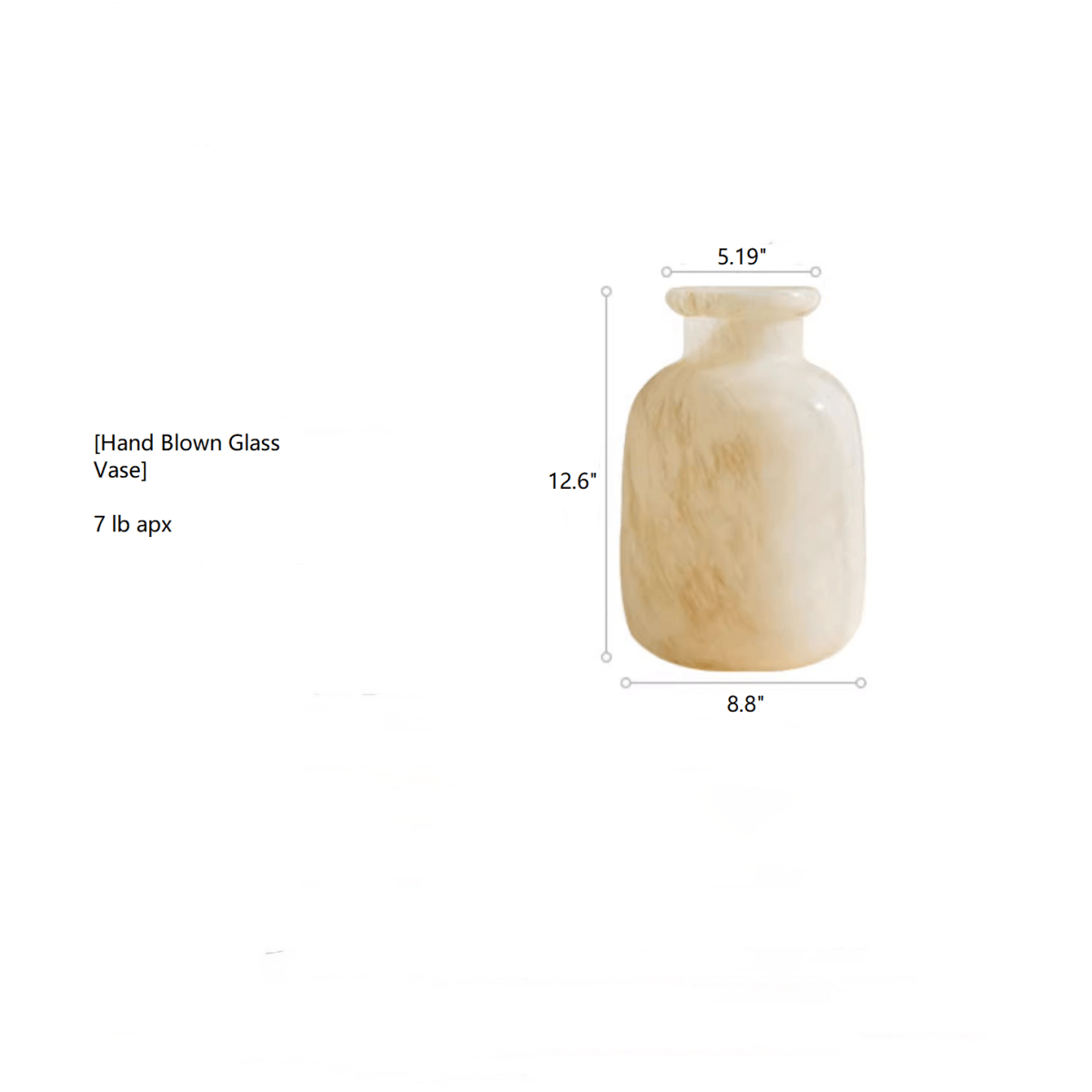 Large Matte Frosted Glass Vase (ONLINE EXCLUSIVE)