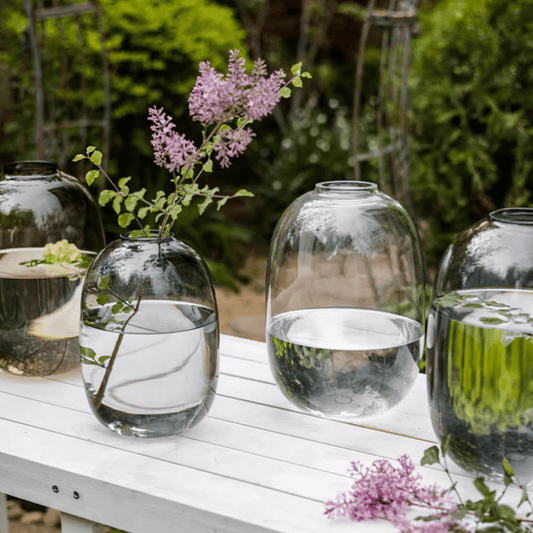 Modern Clear Glass Vase (ONLINE EXCLUSIVE)