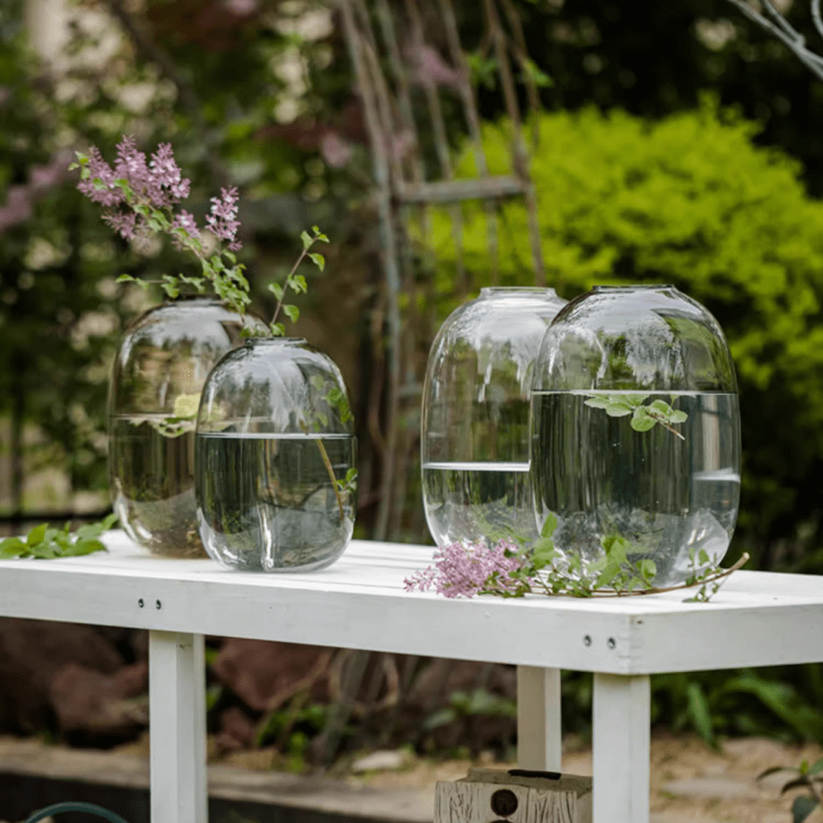 Modern Clear Glass Vase (ONLINE EXCLUSIVE)