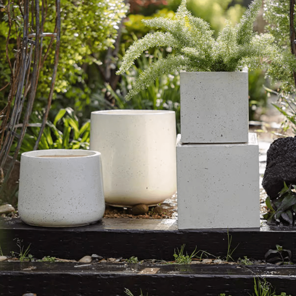 Modern White Square Planter (ONLINE EXCLUSIVE)