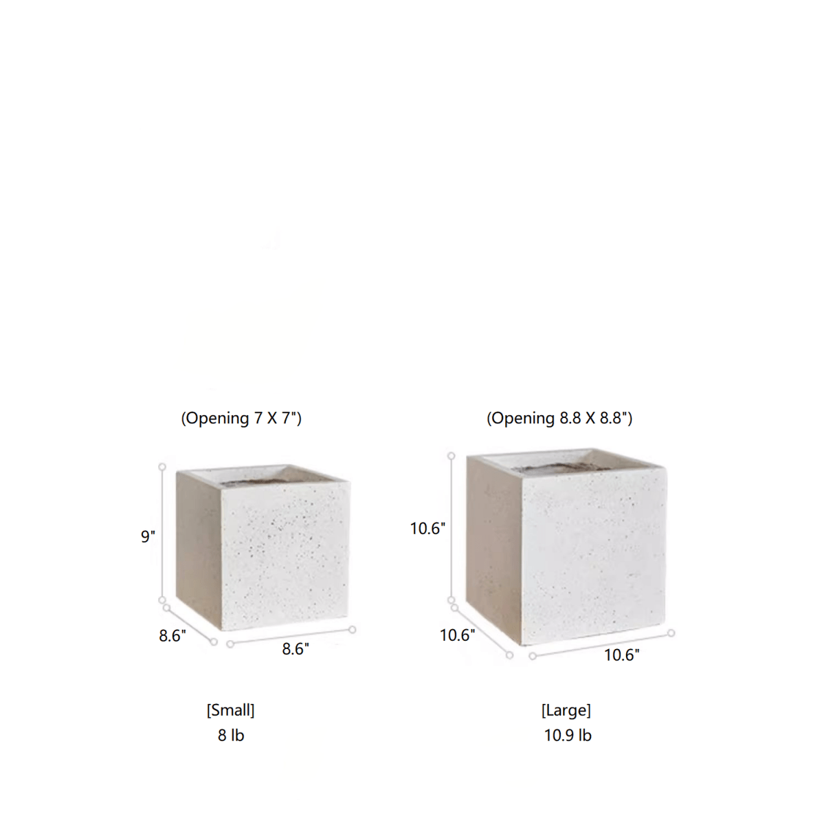 Modern White Square Planter (ONLINE EXCLUSIVE)