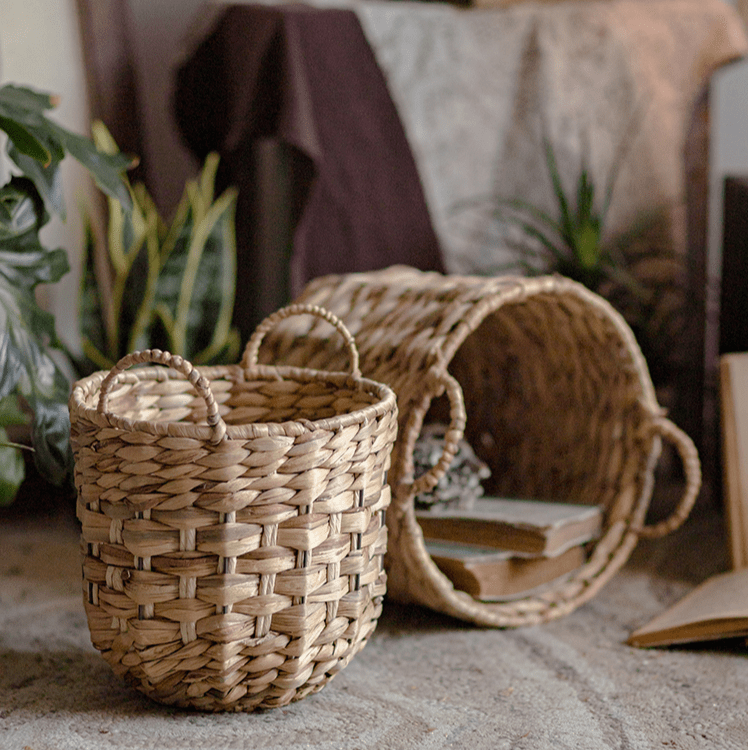 Natural Straw Round Basket (ONLINE EXCLUSIVE)