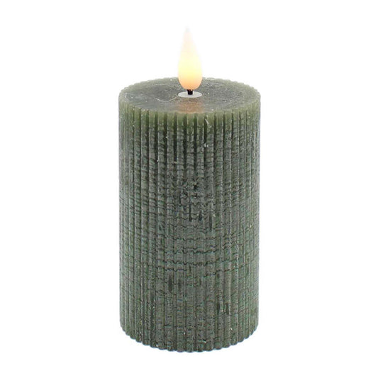 4 Inch Green Ridged LED Votive