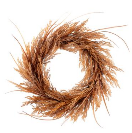 Brown Pampas Wreath