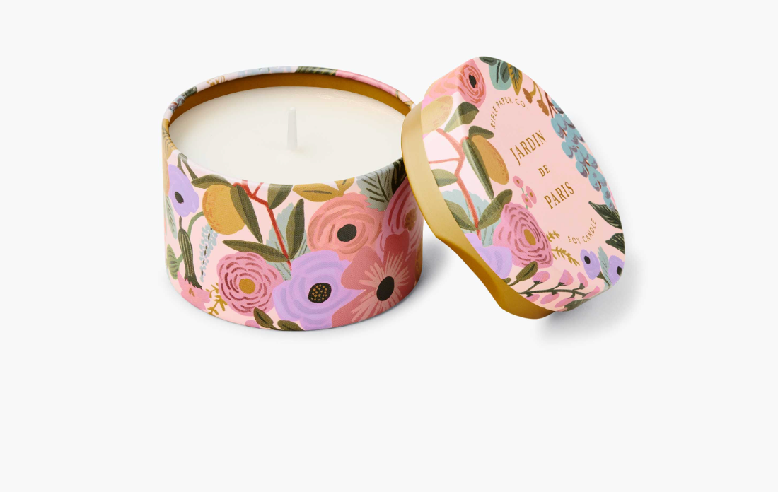 Jardin de Paris Tin Candle