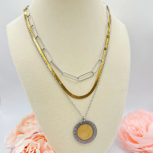 Stacked Coin Necklace  (ONLINE EXCLUSIVE)