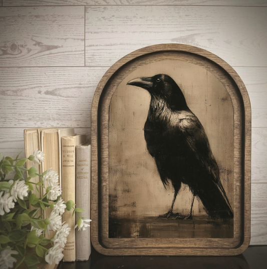 Arch Framed Art: Raven