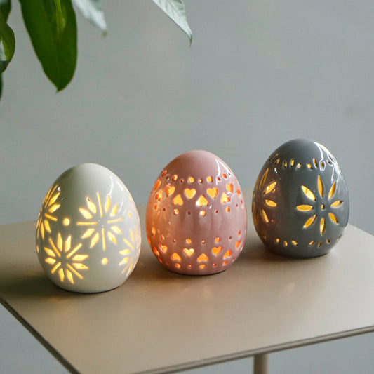 Set of 3 Ceramic EGG Decorative Lamp (ONLINE EXCLUSIVE)