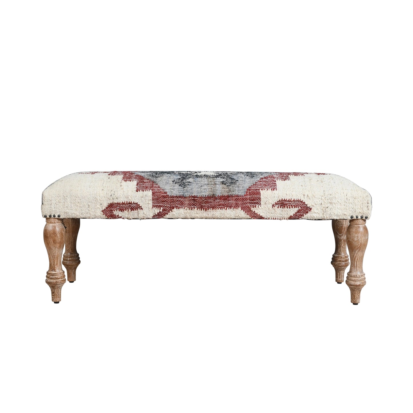 Rustic Upholstered Bench  (ONLINE EXCLUSIVE)