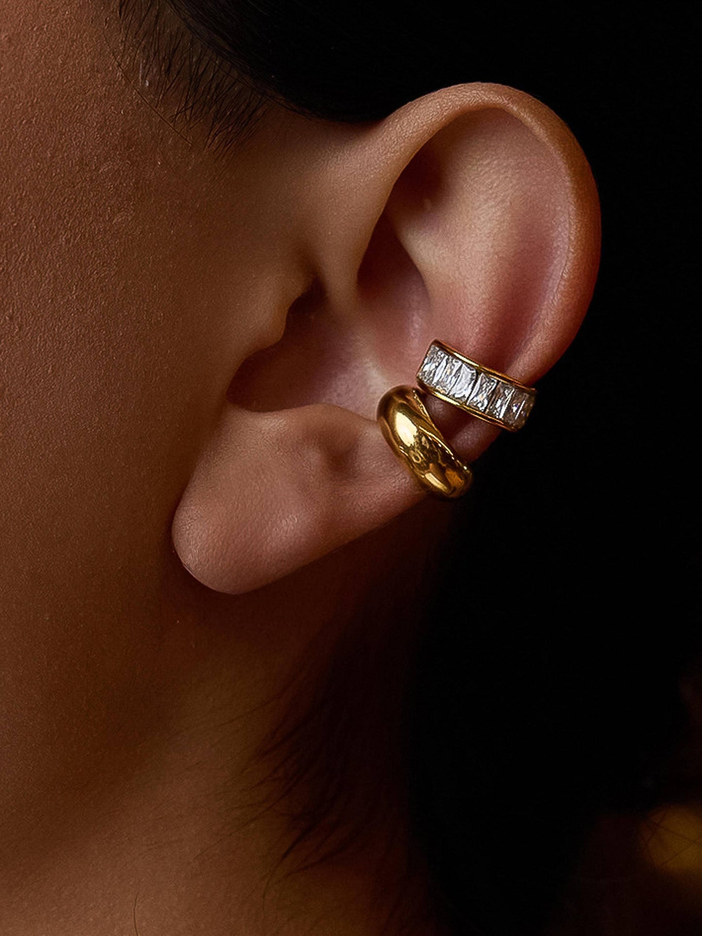 Baguette Gold Non-Tarnish Ear Cuff