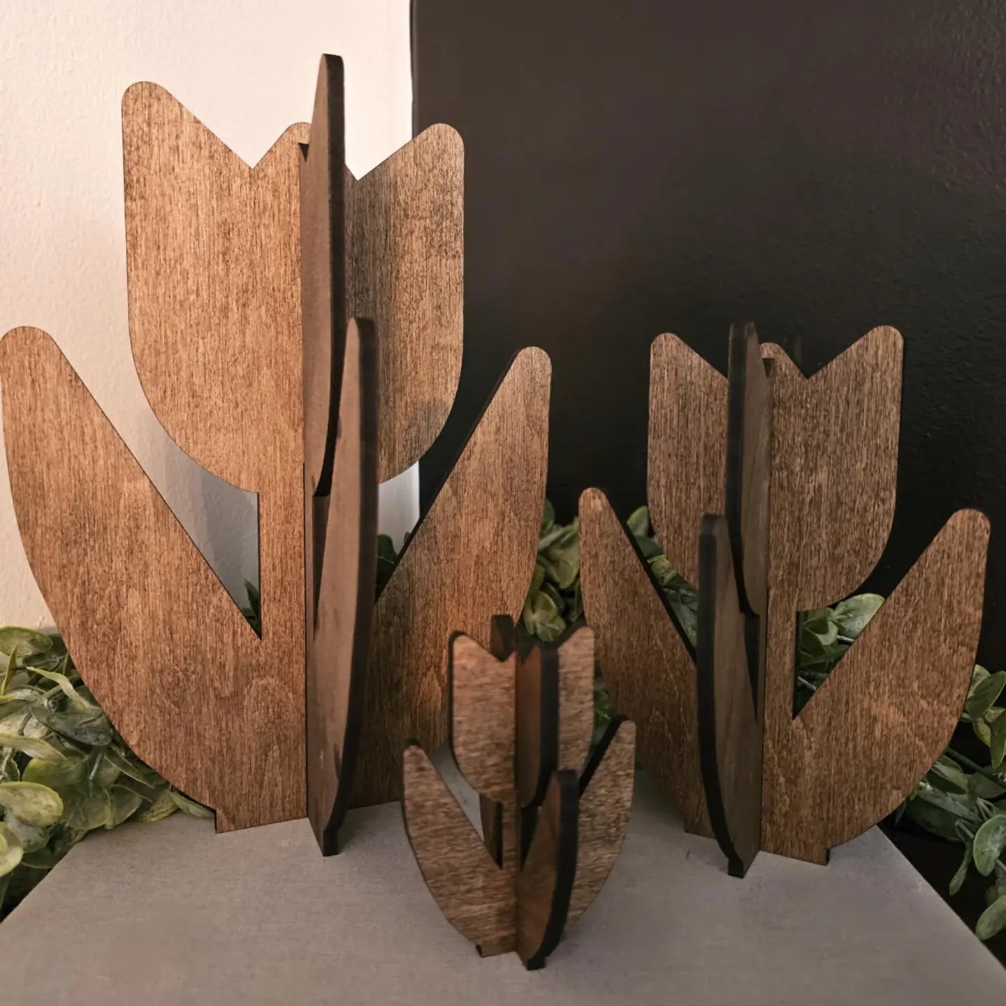 Set of 3 Slat Wood Tulips (ONLINE EXCLUSIVE)