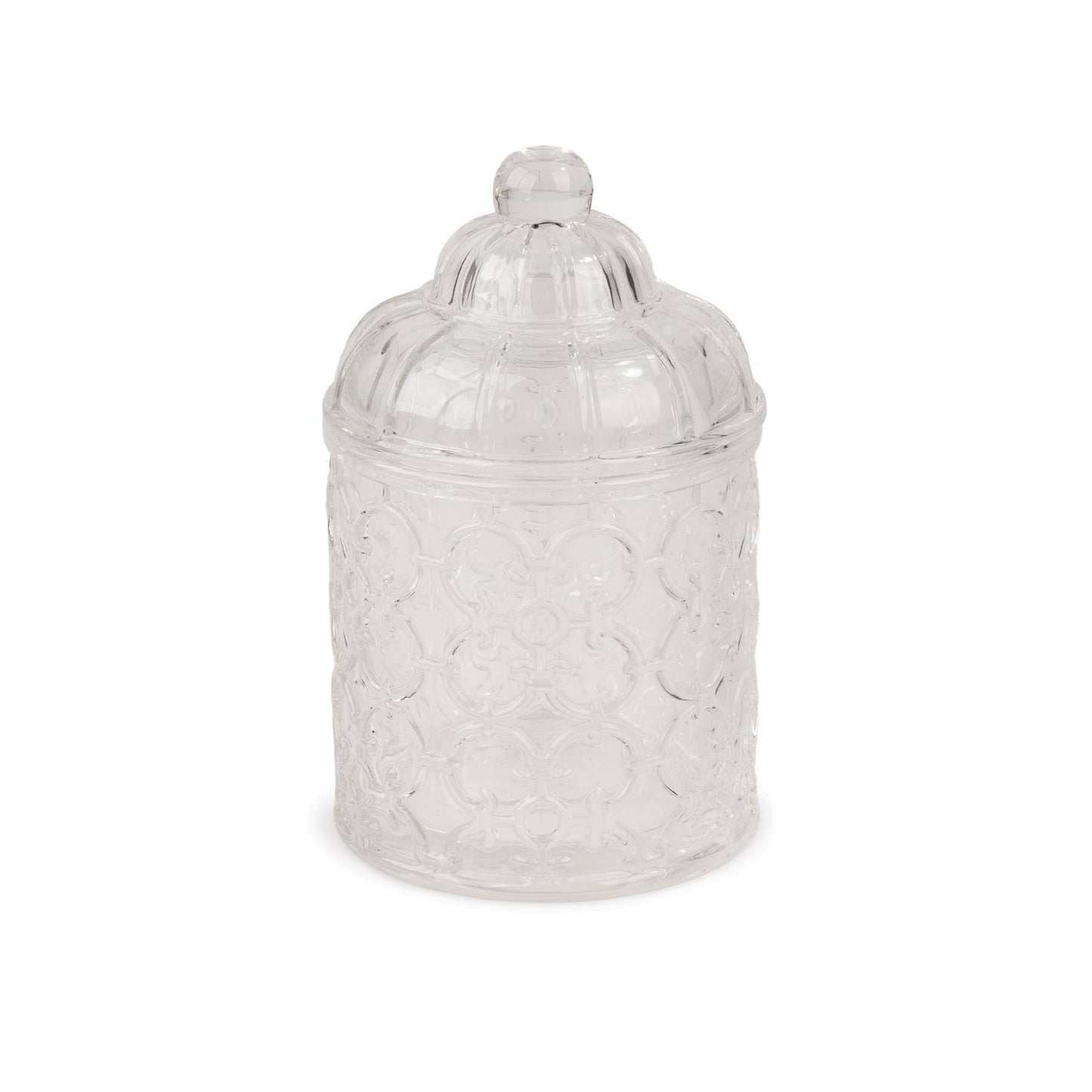 Cottage Bloom Clear Vintage Glass Vessel