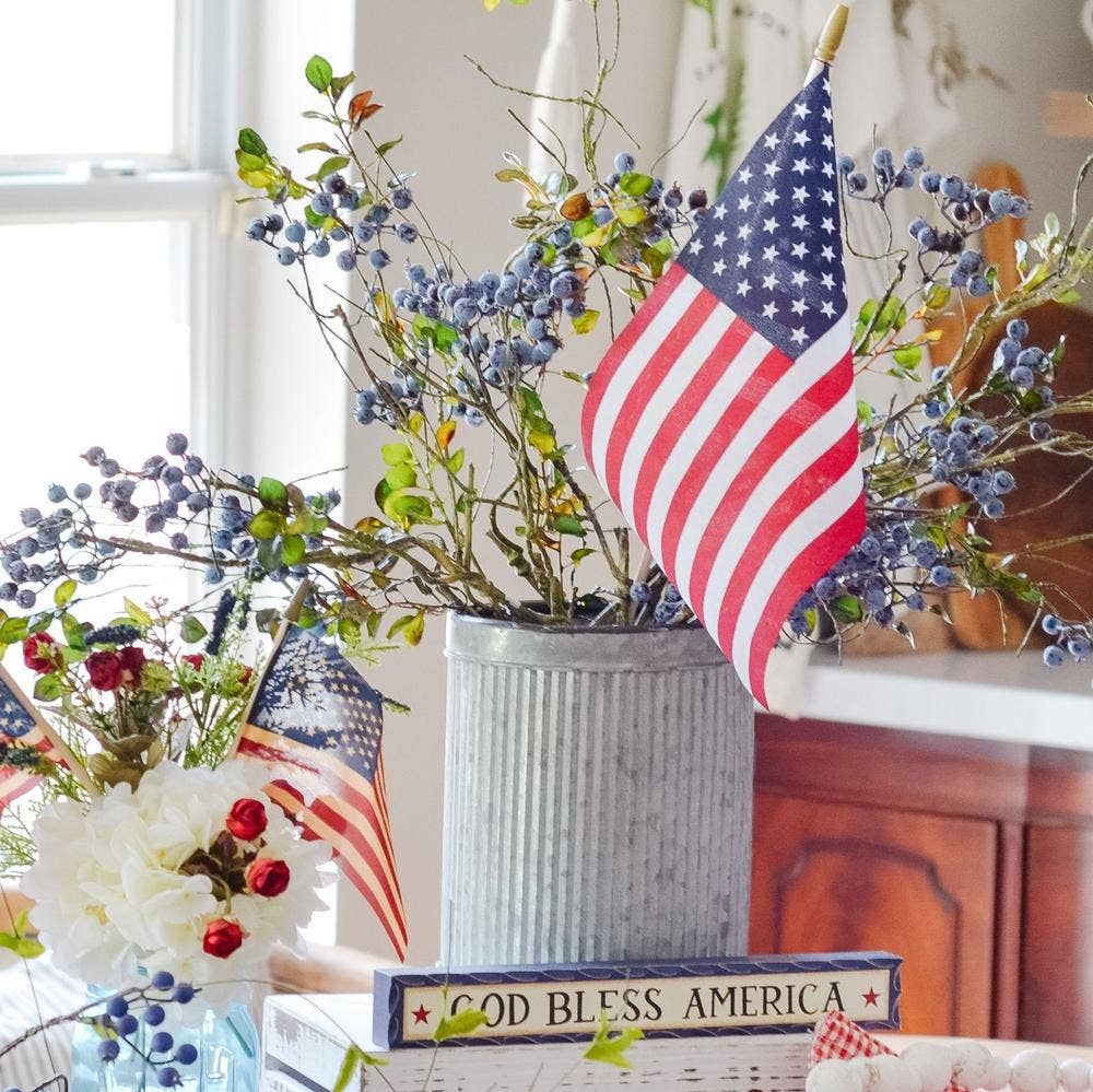 12" x 8"  American Stick Flag