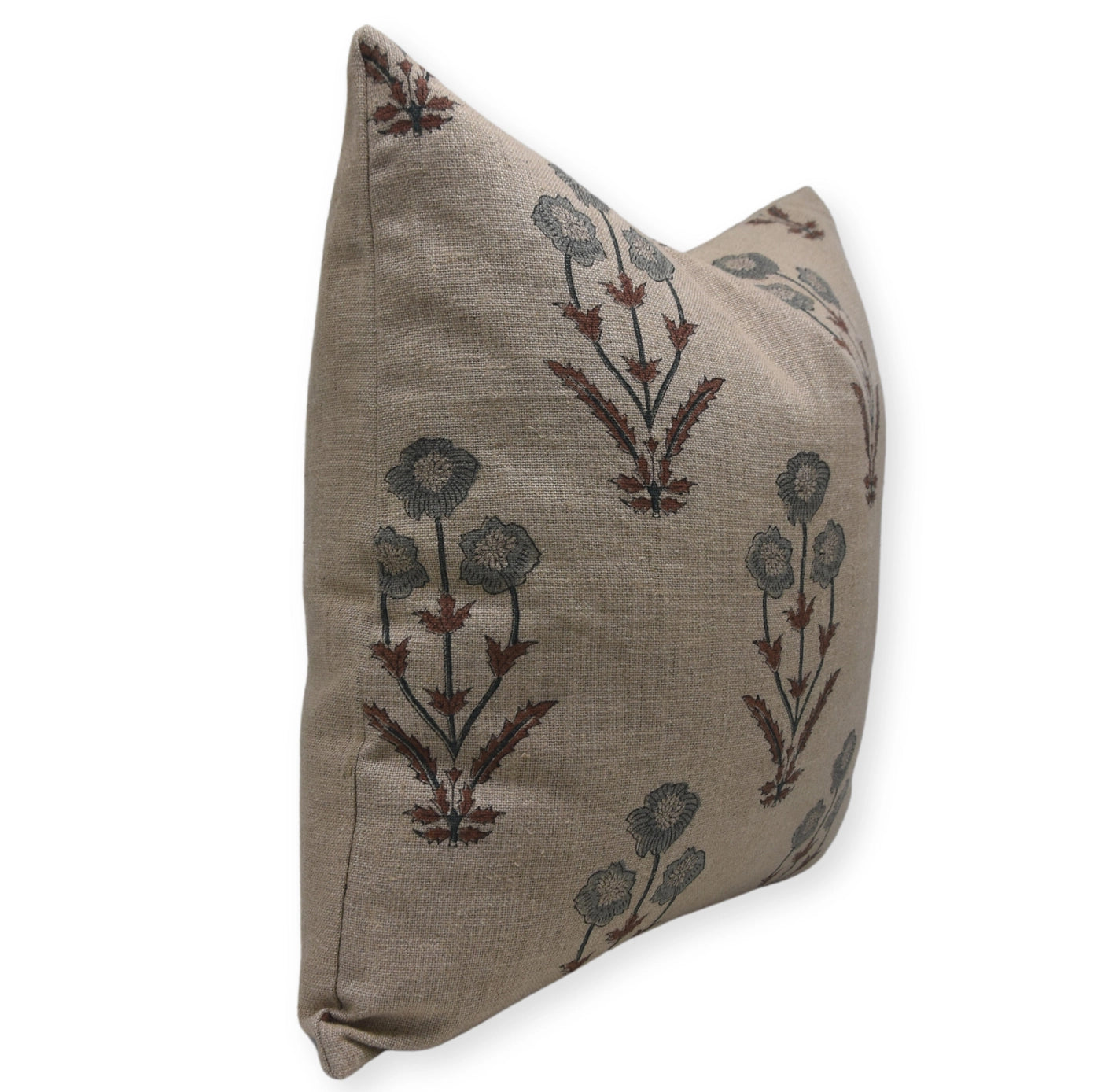 Block Printed Thick Linen Pillow Case (ONLINE EXCLUSIVE)
