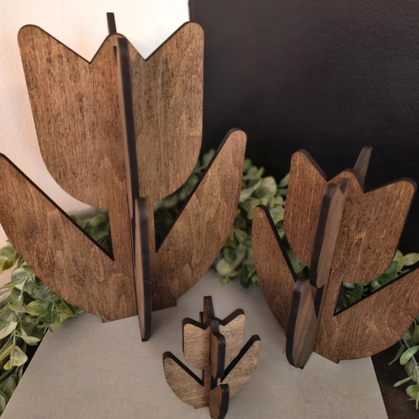 Slat Wood Tulips - Set of 3