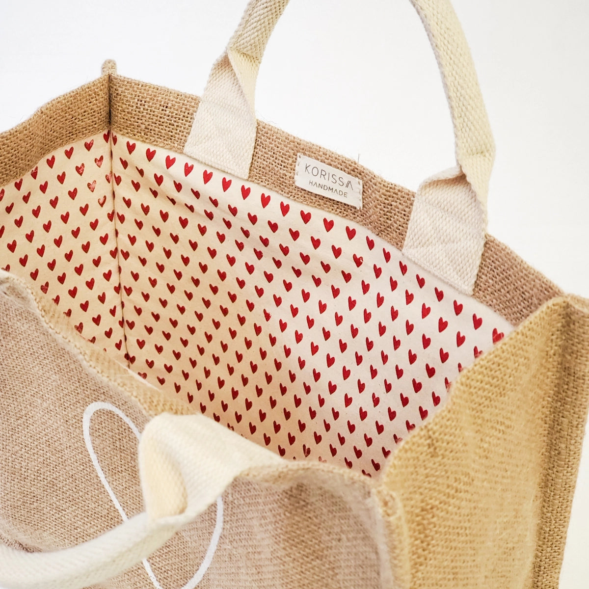 Heart Jute Tote